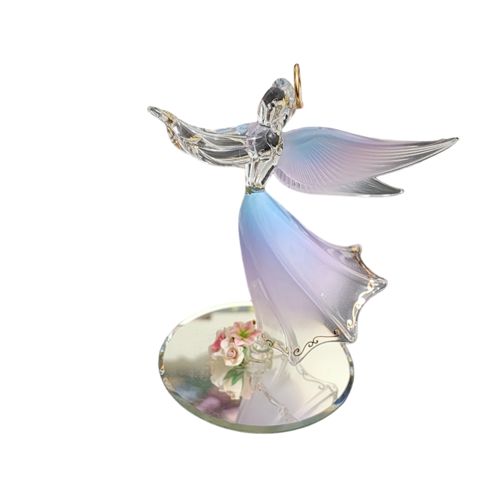 Blown Glass Baron blown glass angel on mirror